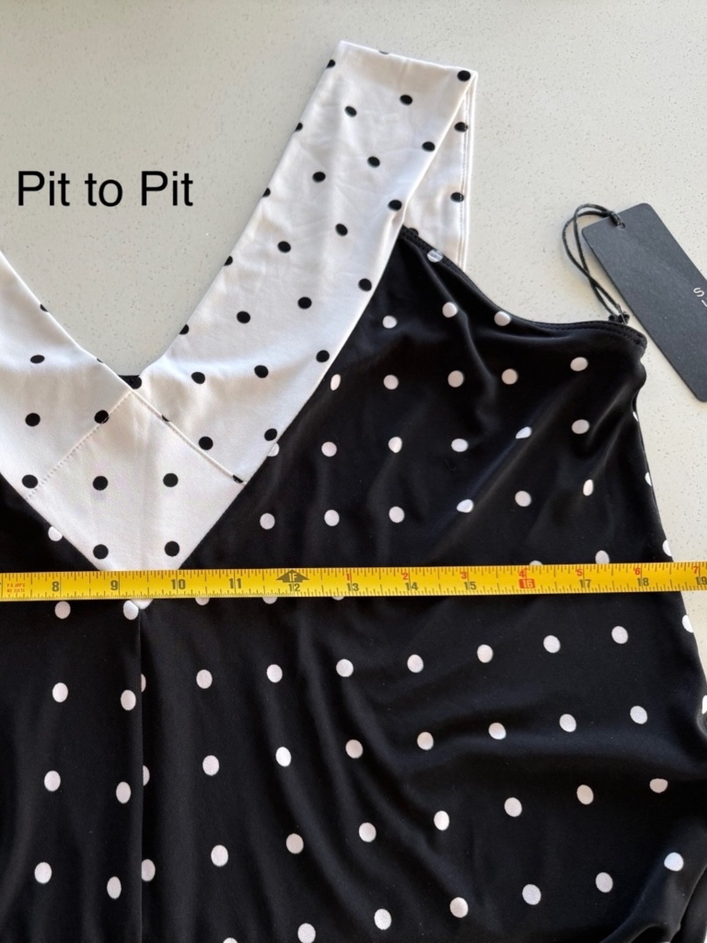 ⚫⚪ NWT Sun Kim Jessica Polka Dot Maxi Dress Size L Made in USA ⚪⚫ - Picture 8 of 9